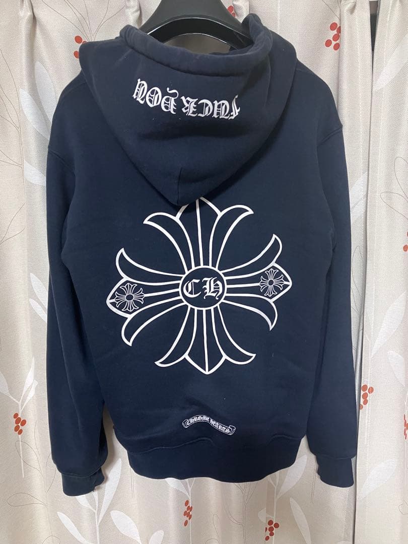 クロムハーツ　ダガージップサーマルライナージップアップスウェットパーカー 黒