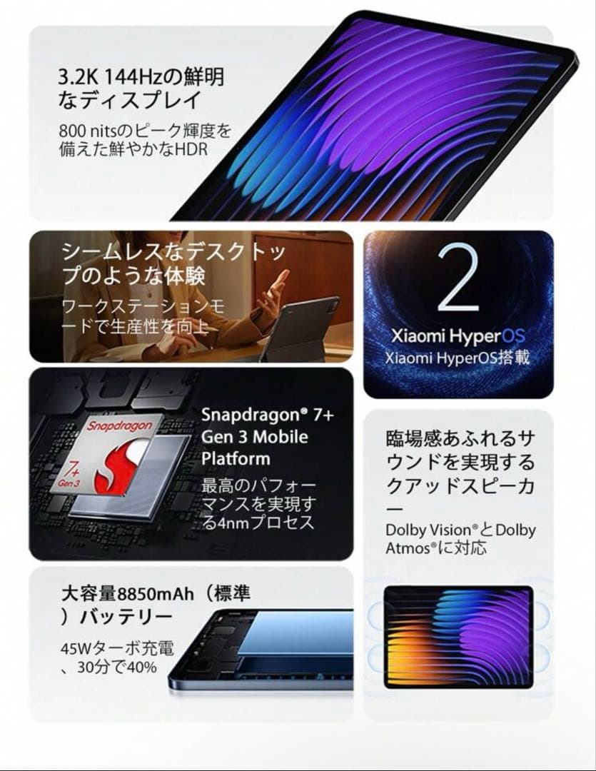 Xiaomi Xiaomi Pad 7 グローバル版 8GB+256GB グレー