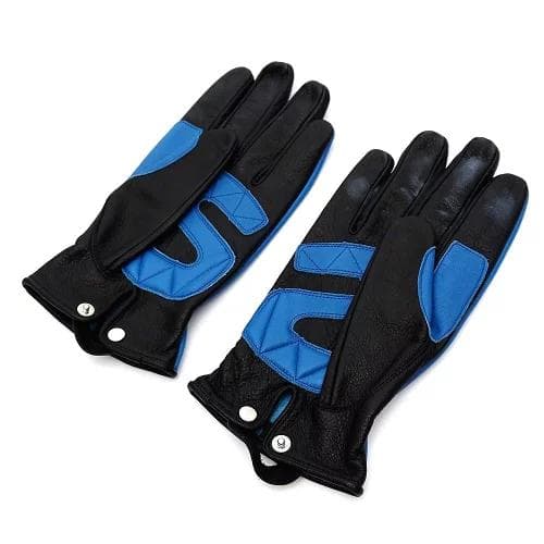 G06398 未使用品 Schott ワンスター 革手袋：L ブルー/ブラック