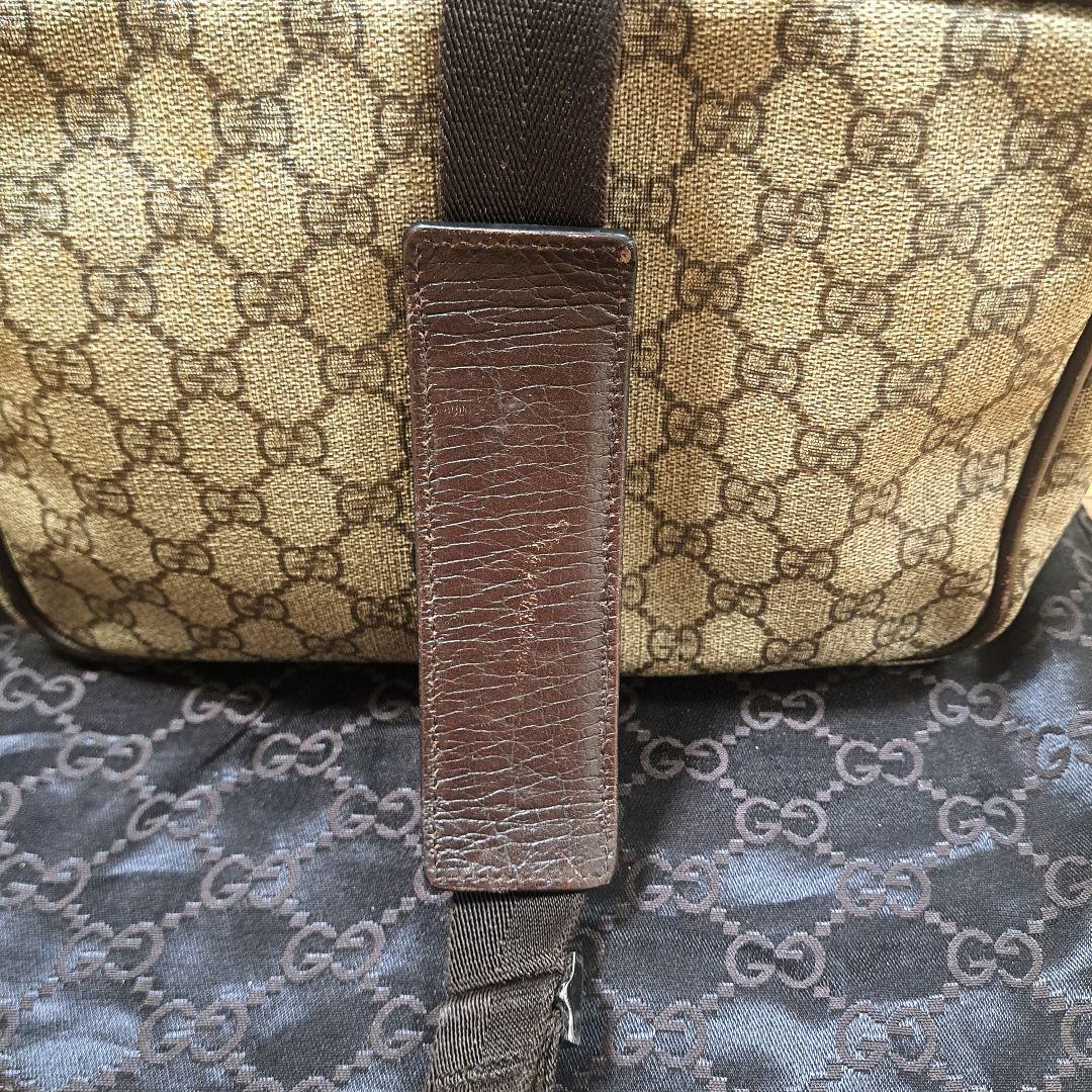 グッチ ショルダーバッグ GGスプリーム ロゴ型押し PVC レザー