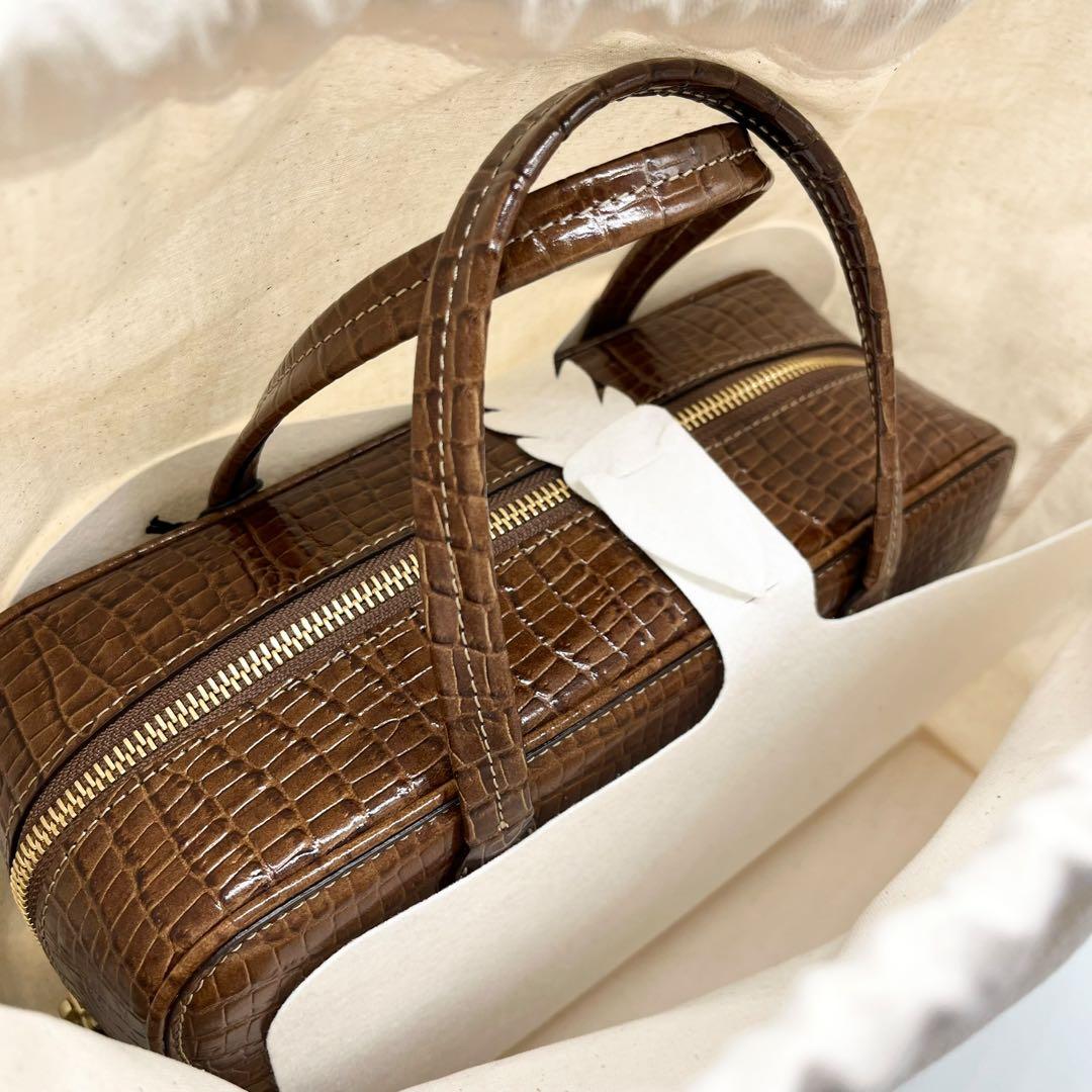 未使用■TOUT Y EST クロコ型押し SAC LOQUET SMALL
