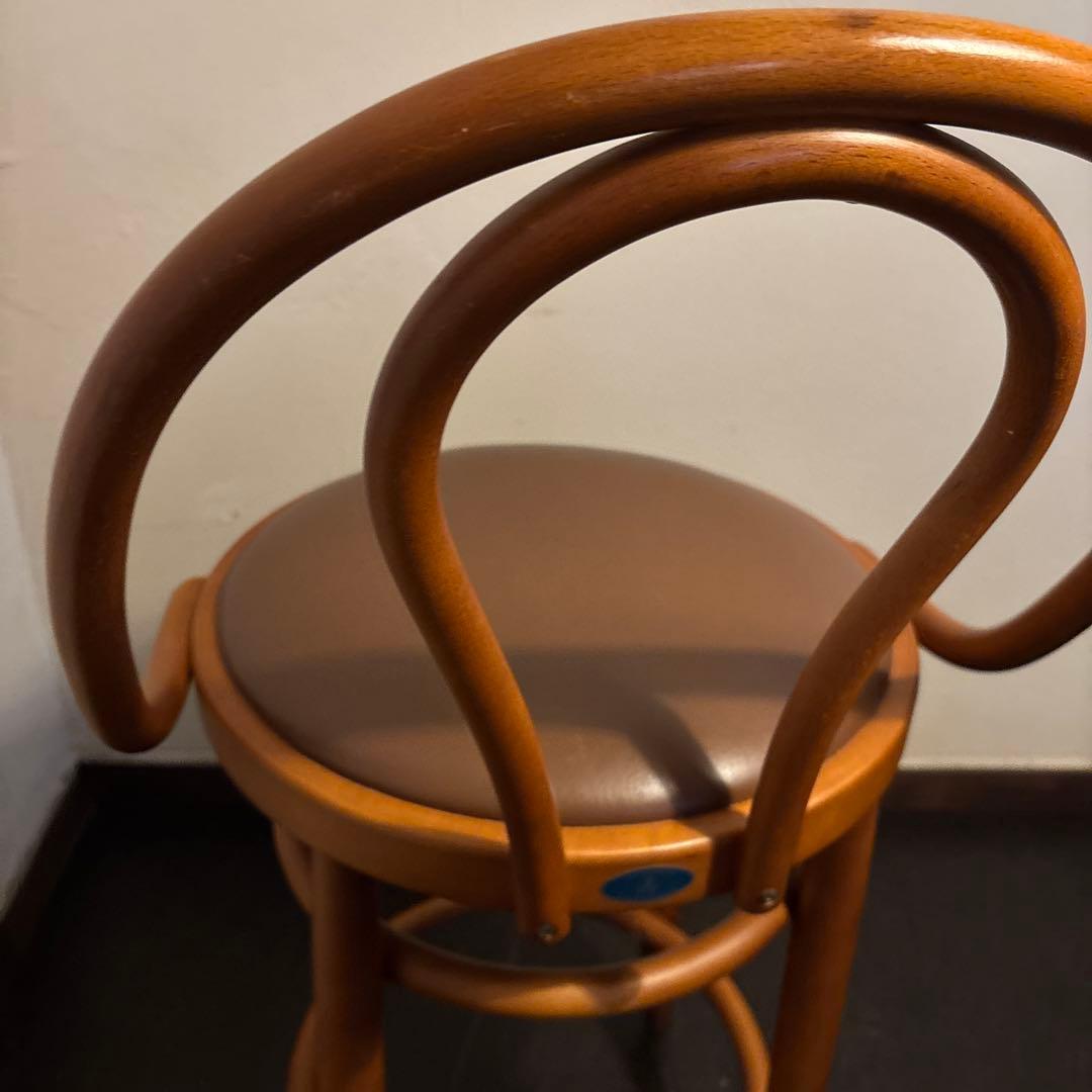 秋田木工　ハイスツール　状態良好　曲木 カウンターチェア 座面高約60cm