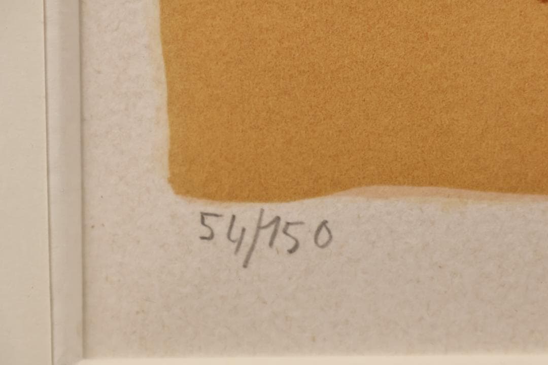 斉藤三郎 「 青色服の踊り子 」 リトグラフ 54/150 直筆サイン BK24