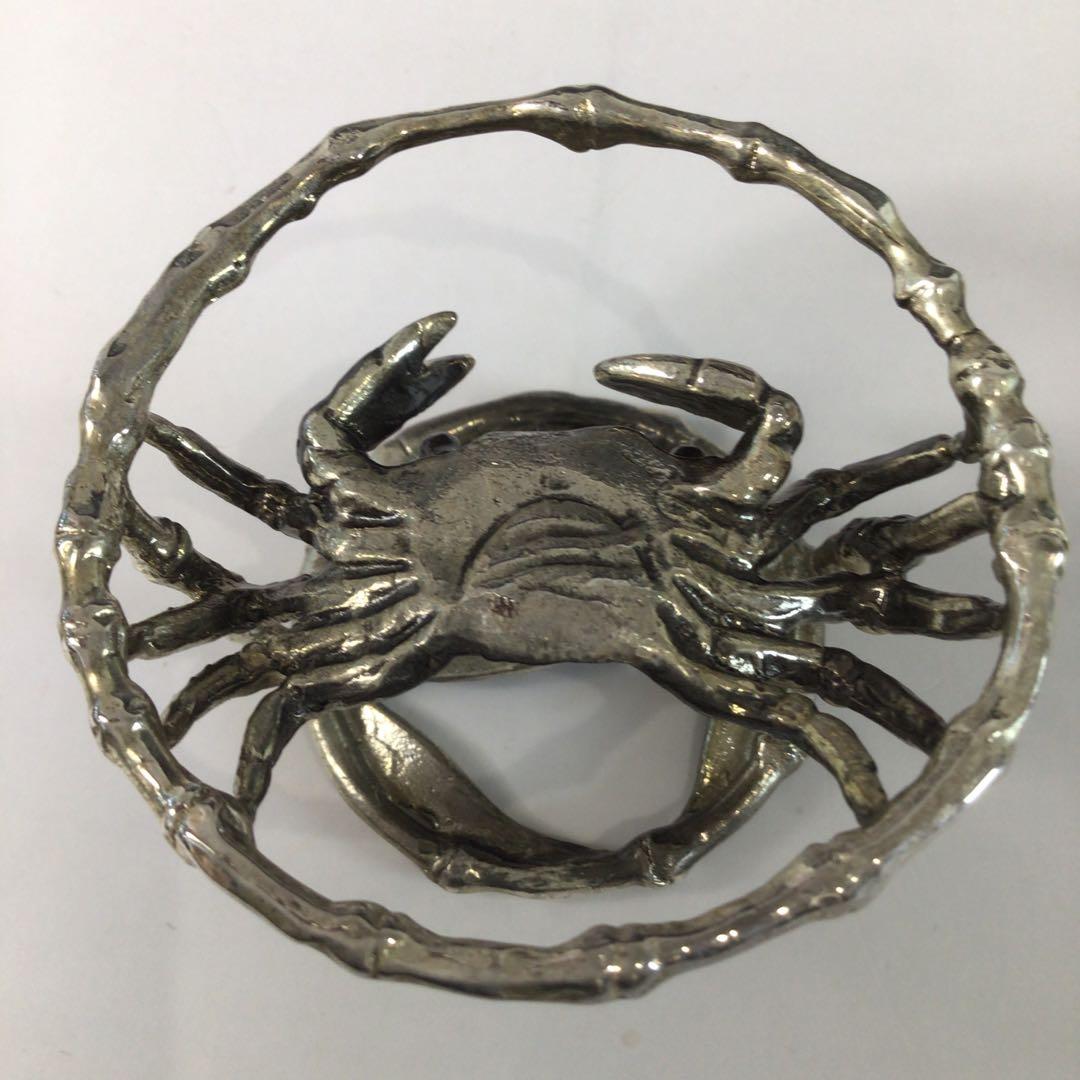 R926 蓋置 『唐銅』『藤井宗喜造』『笹蟹蓋置』 共箱 茶道具の通販