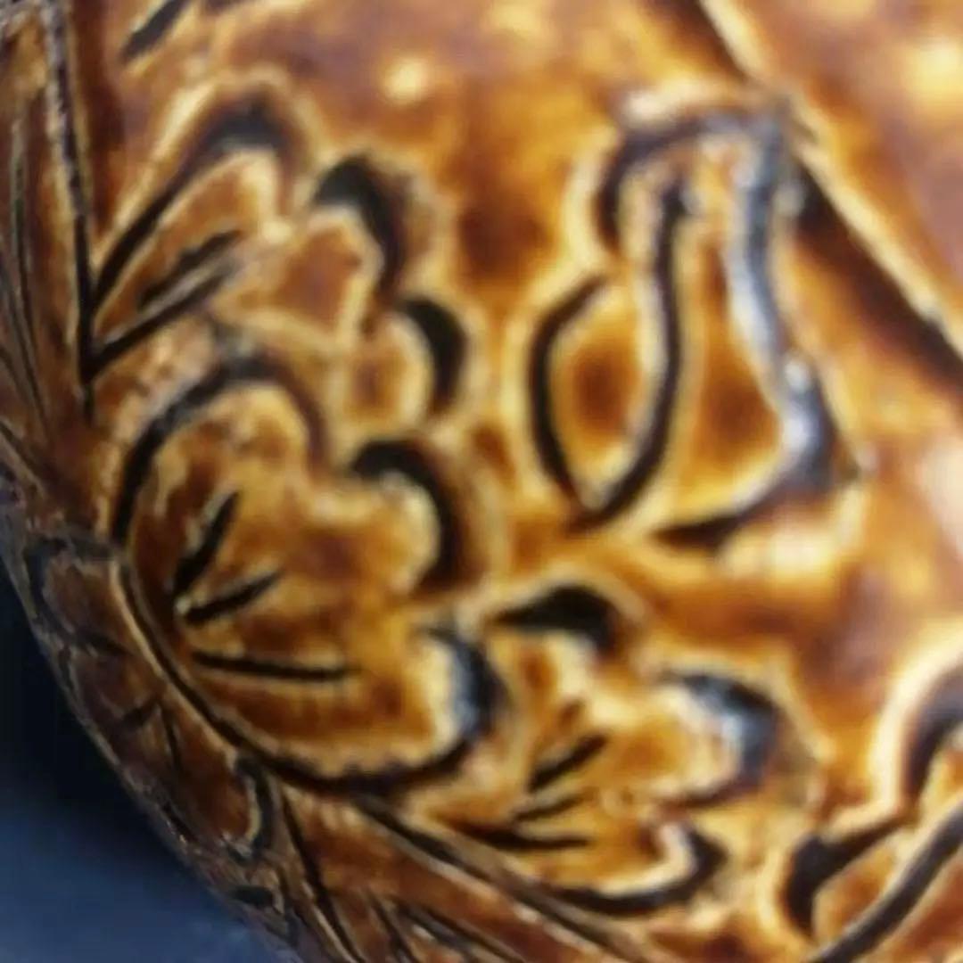 No.6中国 骨董品 南宋 飴釉磁州窯 百合口牡丹紋瓶 。