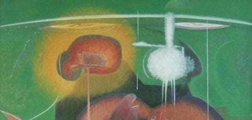 江村正光、【豊かに荒涼】、希少な額装用画集より、新品額装付、状態良好