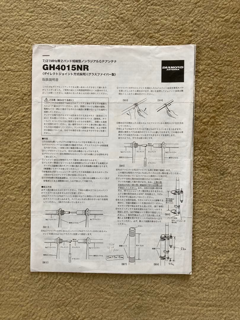 7／21 ノンラジアルGPアンテナ GH4015NR グラスファイバー製 - メルカリ
