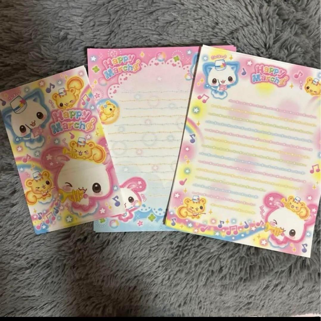 美品】 平成レトロ 平成ファンシー メモ帳 レター ハッピーマーチ