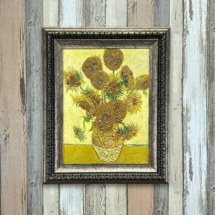 輸入雑貨 フィンセント・ファン・ゴッホ 絵画 『ひまわり』 水晶