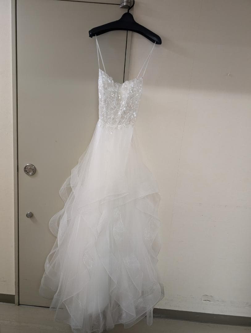 Sugar【Lip line】 スパンコール刺繍ロングドレス　ホワイト/Sサイズ