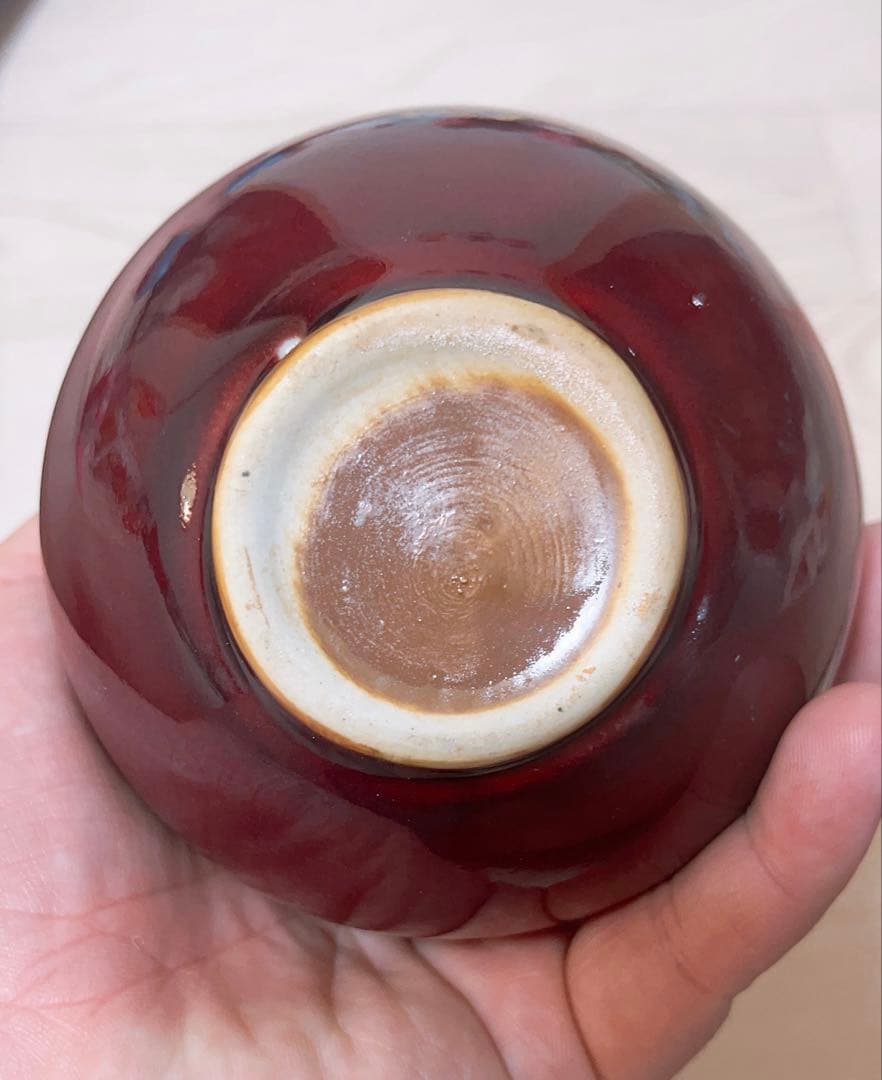 宋鈞窯红釉石榴尊 石榴花瓶 ザクロ 陶芸 骨董品 古美術品