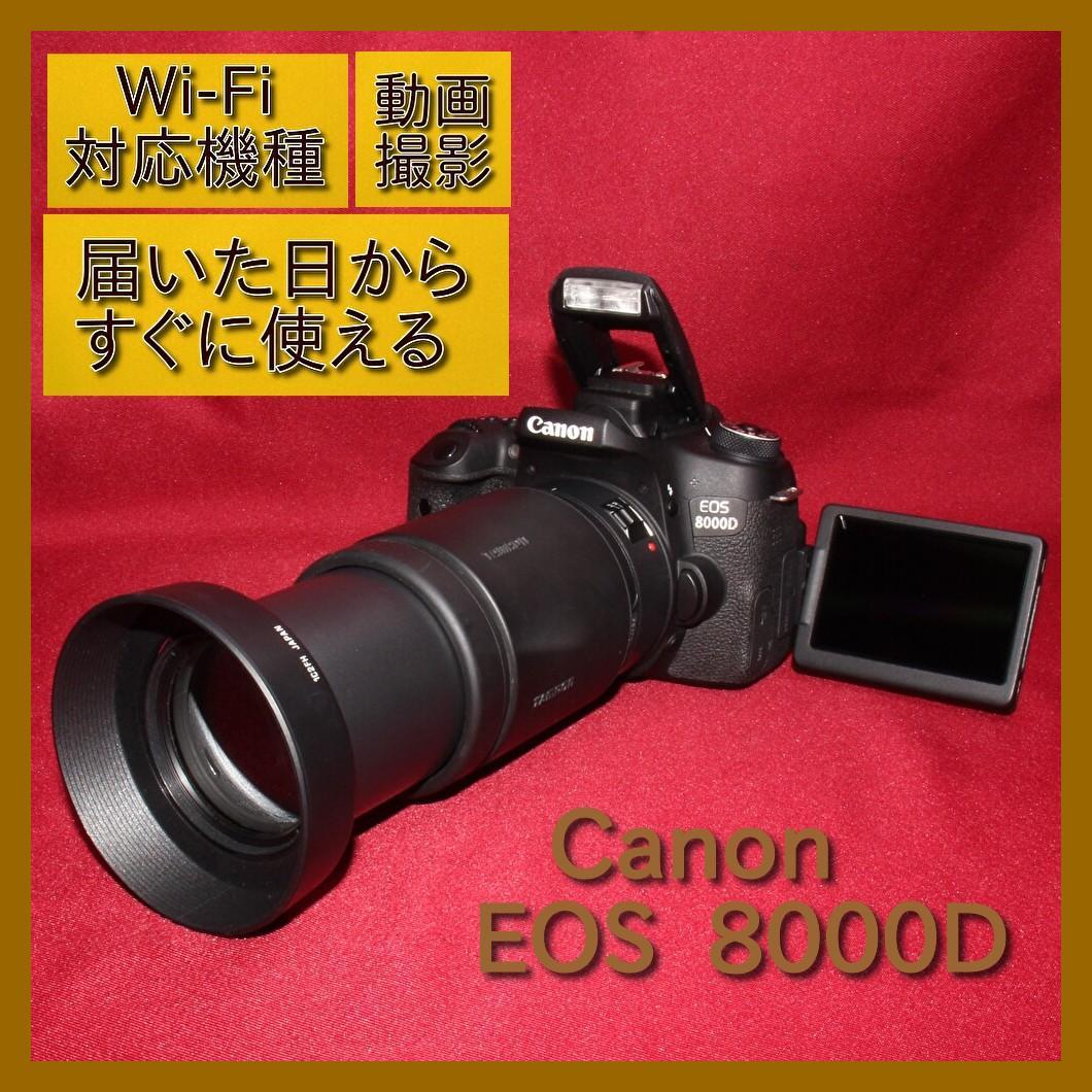 ✨Wi-Fi搭載機種✨Canon EOS 8000D 超望遠レンズセット✨ - メルカリ