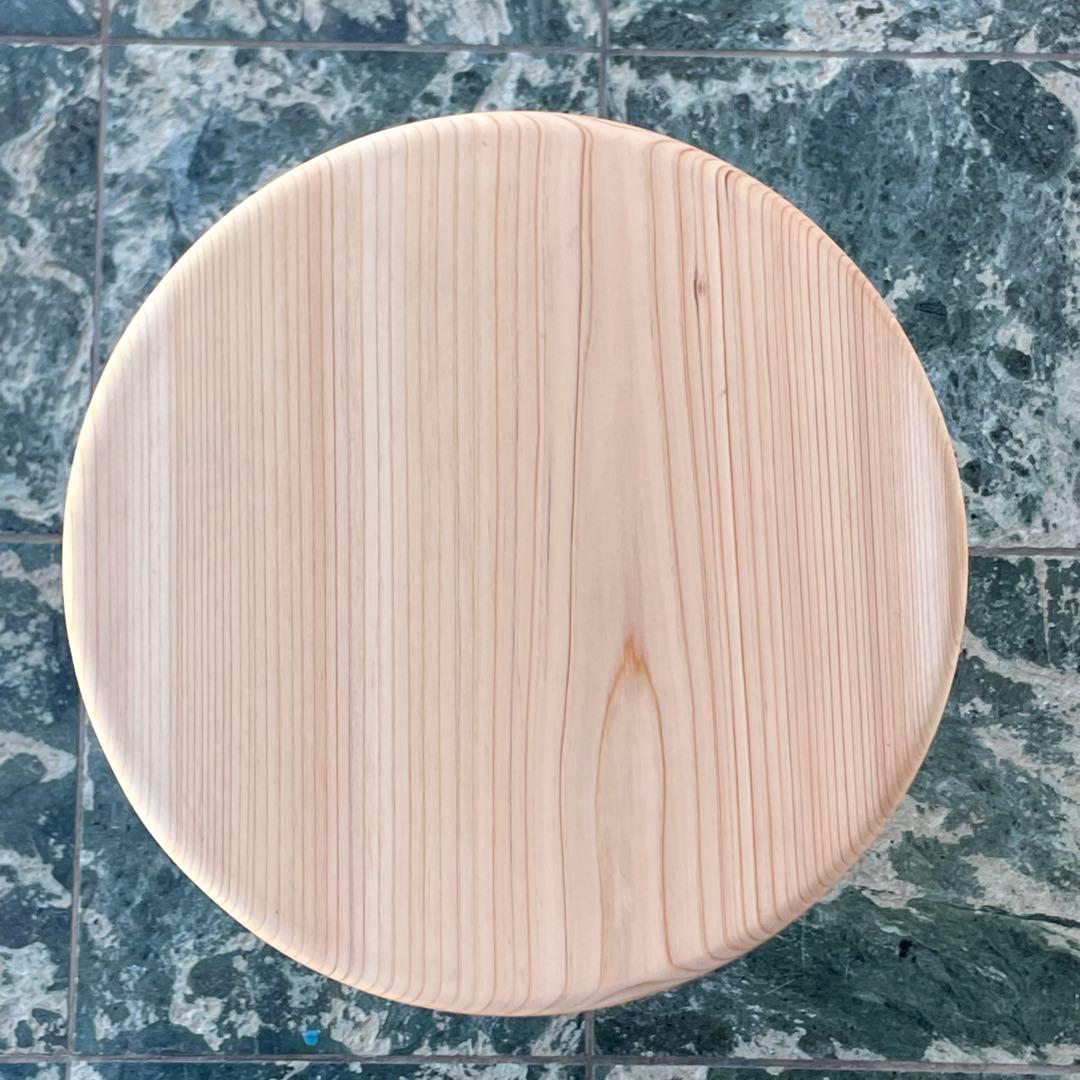 kaou　国産ひのき　丸椅子　木製スツール　ベンチ　2脚