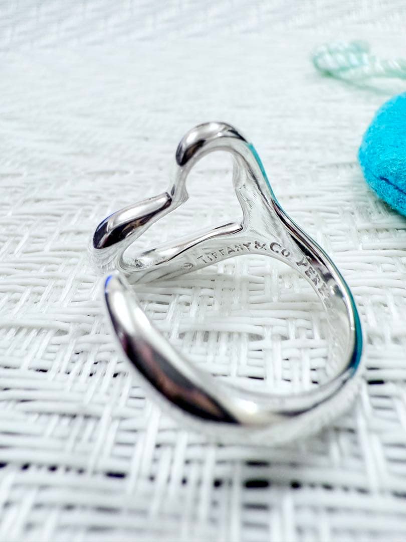 ティファニー　オープンハートリング　指輪　11号 研磨洗浄済み　925