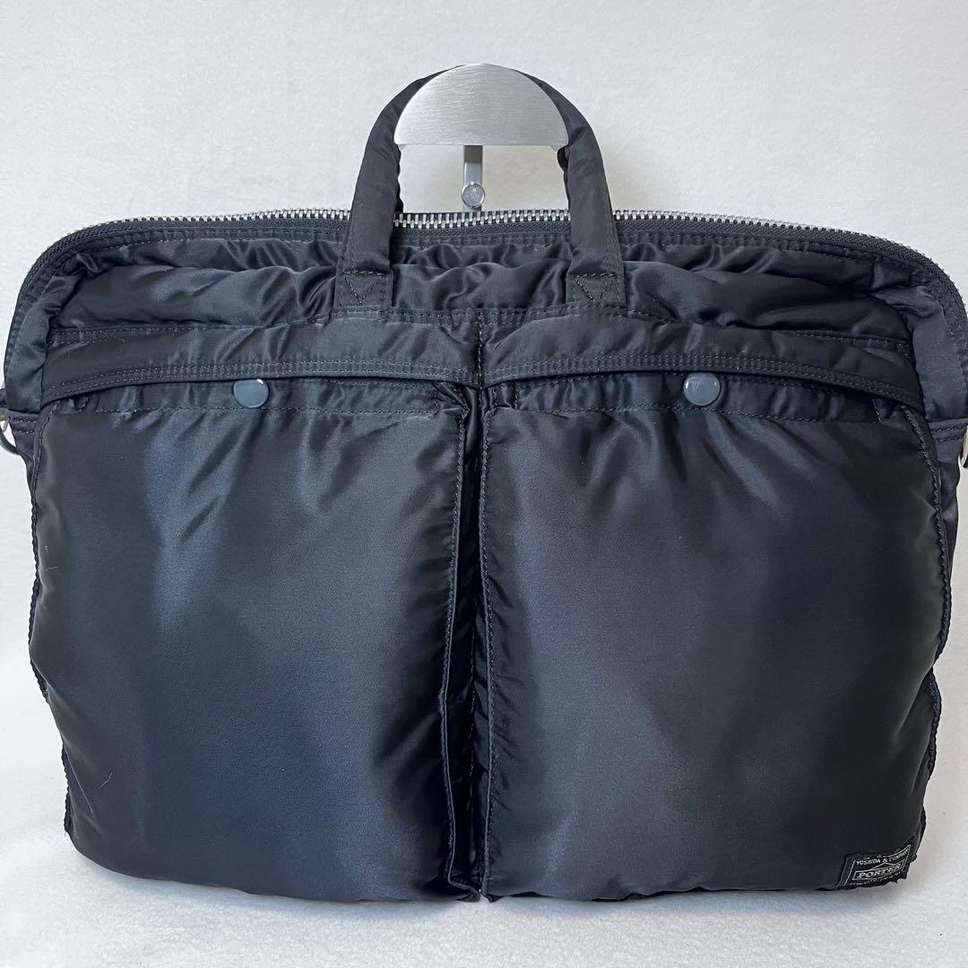 ☆美品☆ ポーター タンカー ブリーフケース 2way ブラック ナイロン 黒