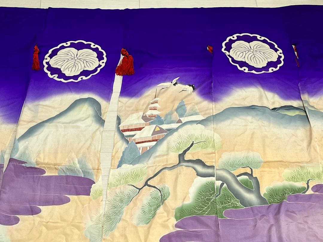 加賀のれん お城柄 鶴 花嫁のれん