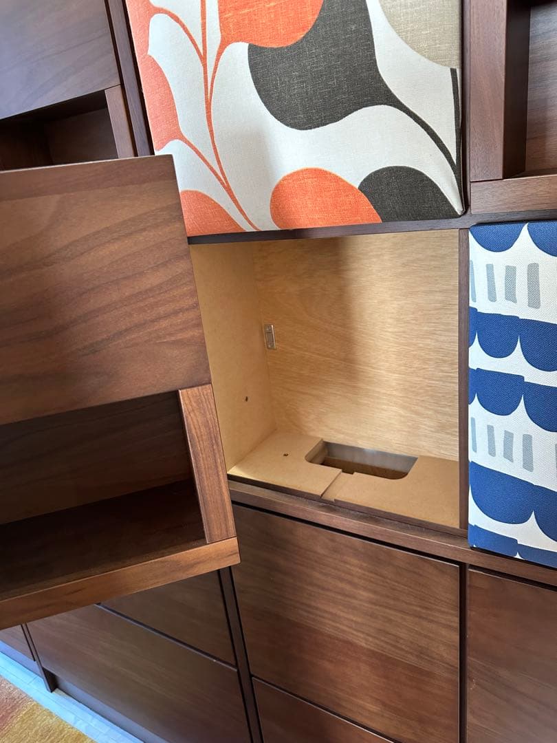 送料無料】壁面収納 ウォールナット材 高級家具