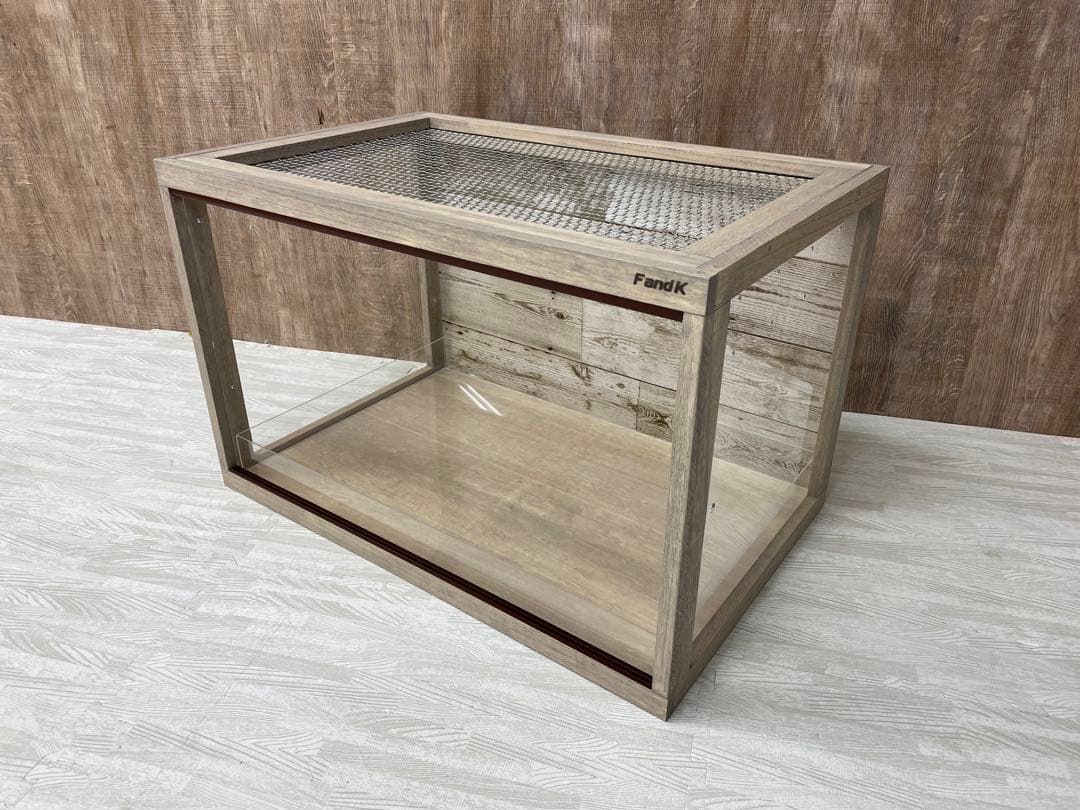 FandK爬虫類木製ケージ ハリネズミ仕様 700×450×450 ハリネズミ - F