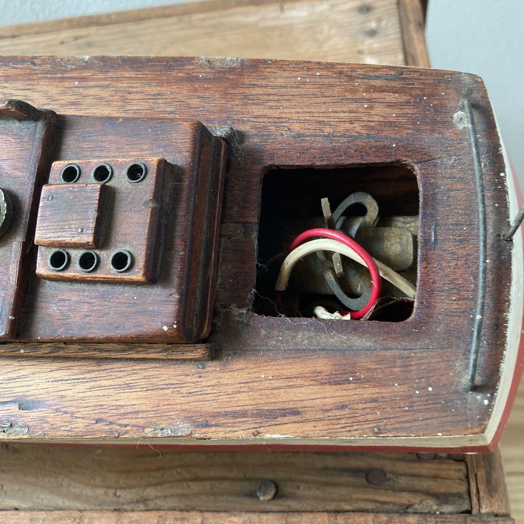 フランス製1940-50年代ハンドメイドビンテージシップボート 船 模型