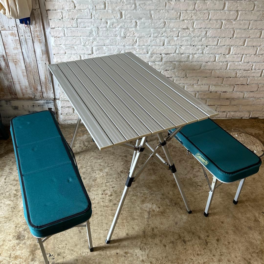 コールマン テーブルベンチセット｜折りたたみテーブルとベンチセット