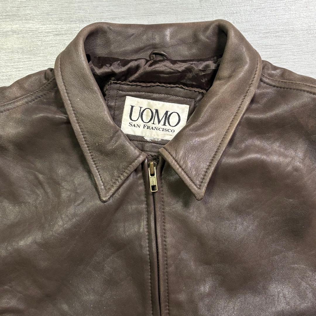 90´s✨レザージャケット A-2 本革オールレザー 茶色 ショート丈 短