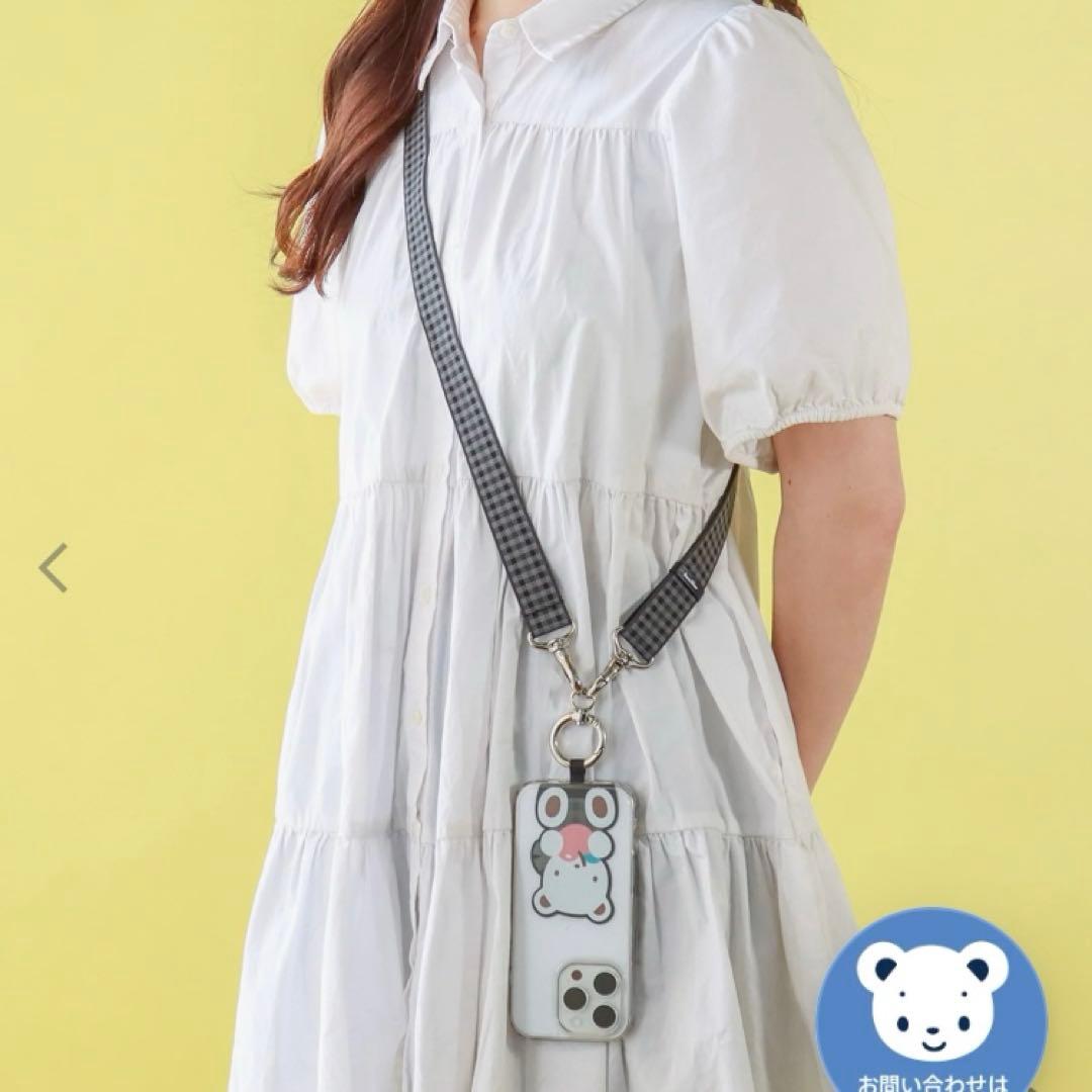 familiar ファミリア スマホショルダーストラップ 黒系ファミリア