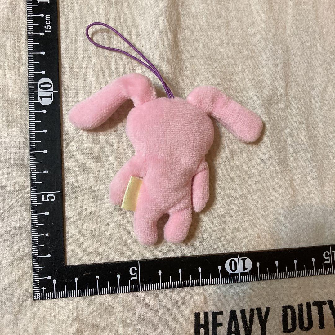 ぬいぐるみ　キーホルダー　POKKE ピンク　うさぎ　チェリー