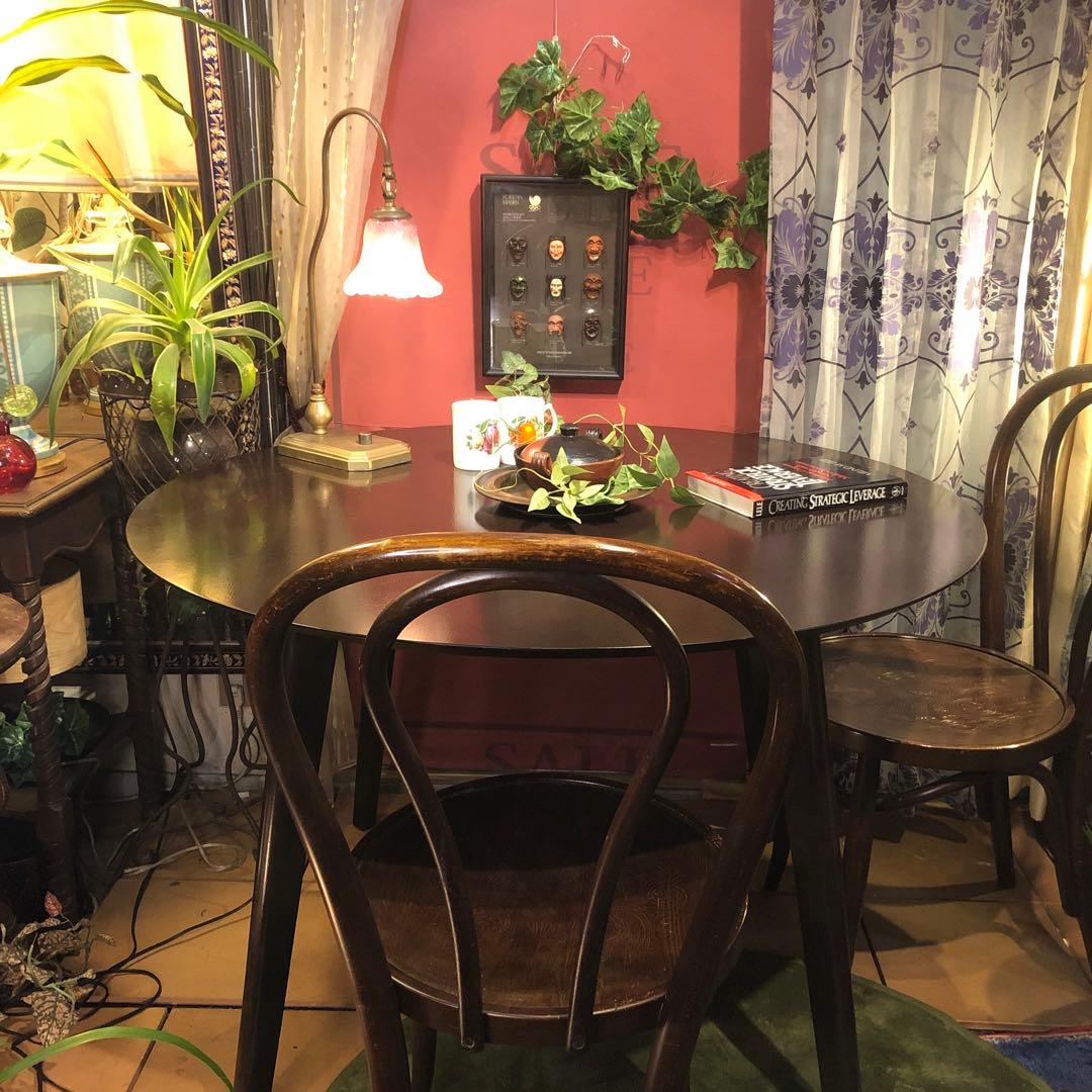 北欧スタイル　OAK オークテーパードレッグテーブル　丸テーブル