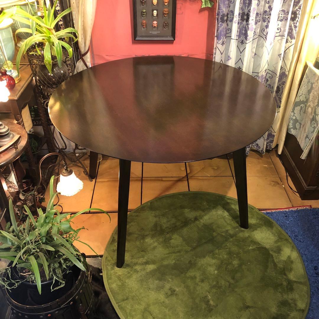 北欧スタイル　OAK オークテーパードレッグテーブル　丸テーブル