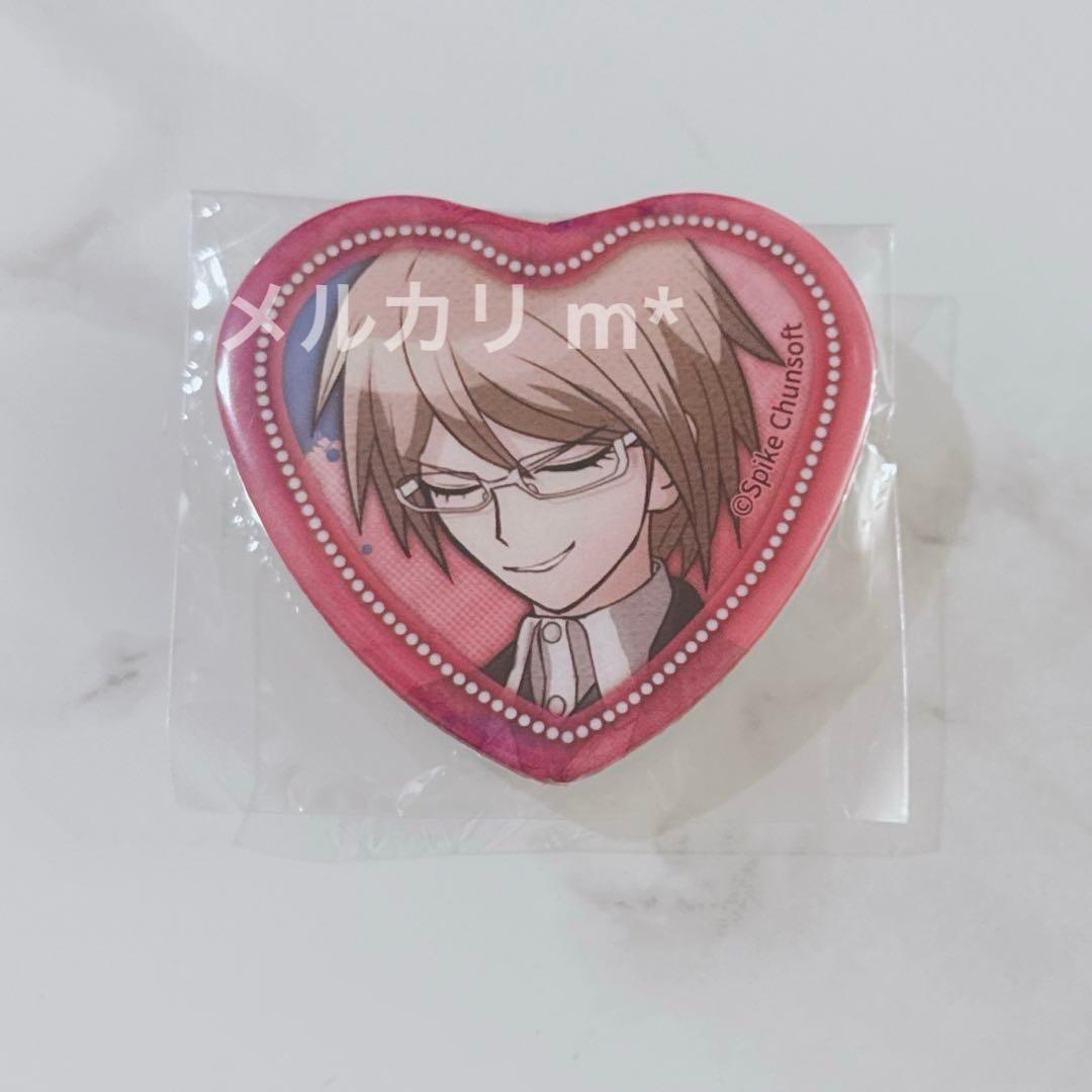 ダンガンロンパ テレ顔 照れ顔 ハート缶 缶バッジ 十神 白夜