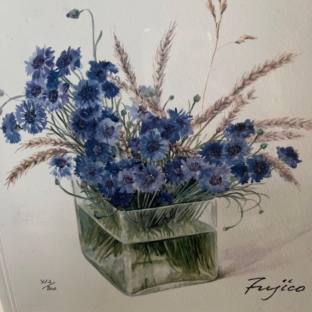 【限定品】 Fujico 矢車草　ボタニカルアート