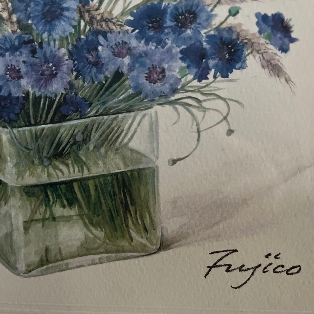 【限定品】 Fujico 矢車草　ボタニカルアート