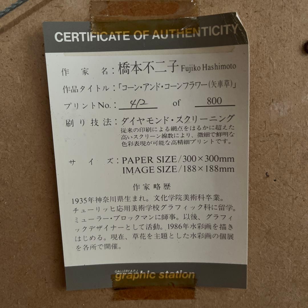 【限定品】 Fujico 矢車草　ボタニカルアート
