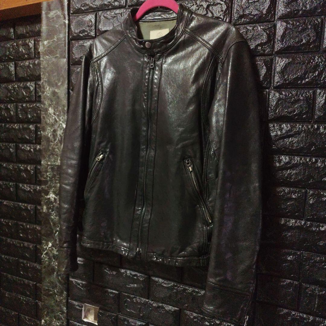 ビューティアンドユースユナイテッドアローズ黒 羊革 シングル