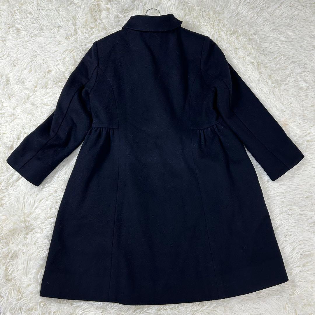 ファミリア ウールコート 130 お受験 ヴィンテージ 毛 紺 フォーマル