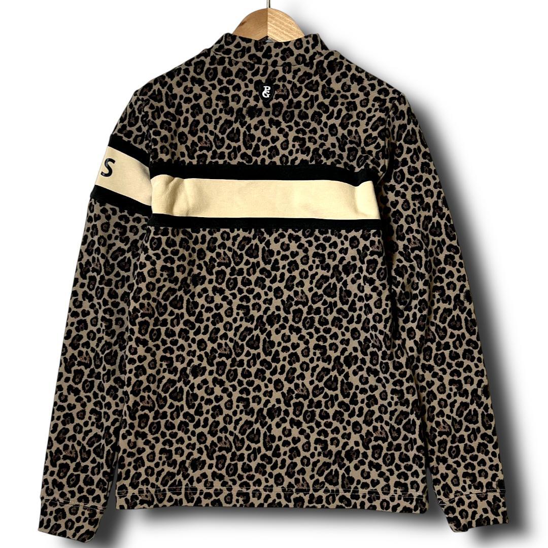 1 新品 定価2万 パーリーゲイツ レオパード ハイネックシャツ モックネック