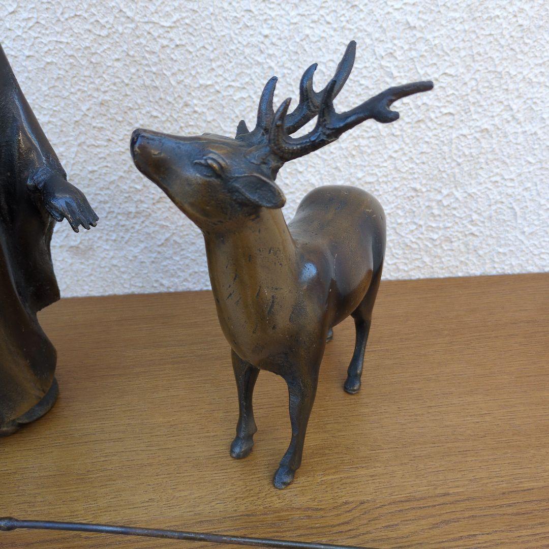 寿老人 お供の鹿 縁起物 置物 鉄製 インテリア 七福神 - メルカリ