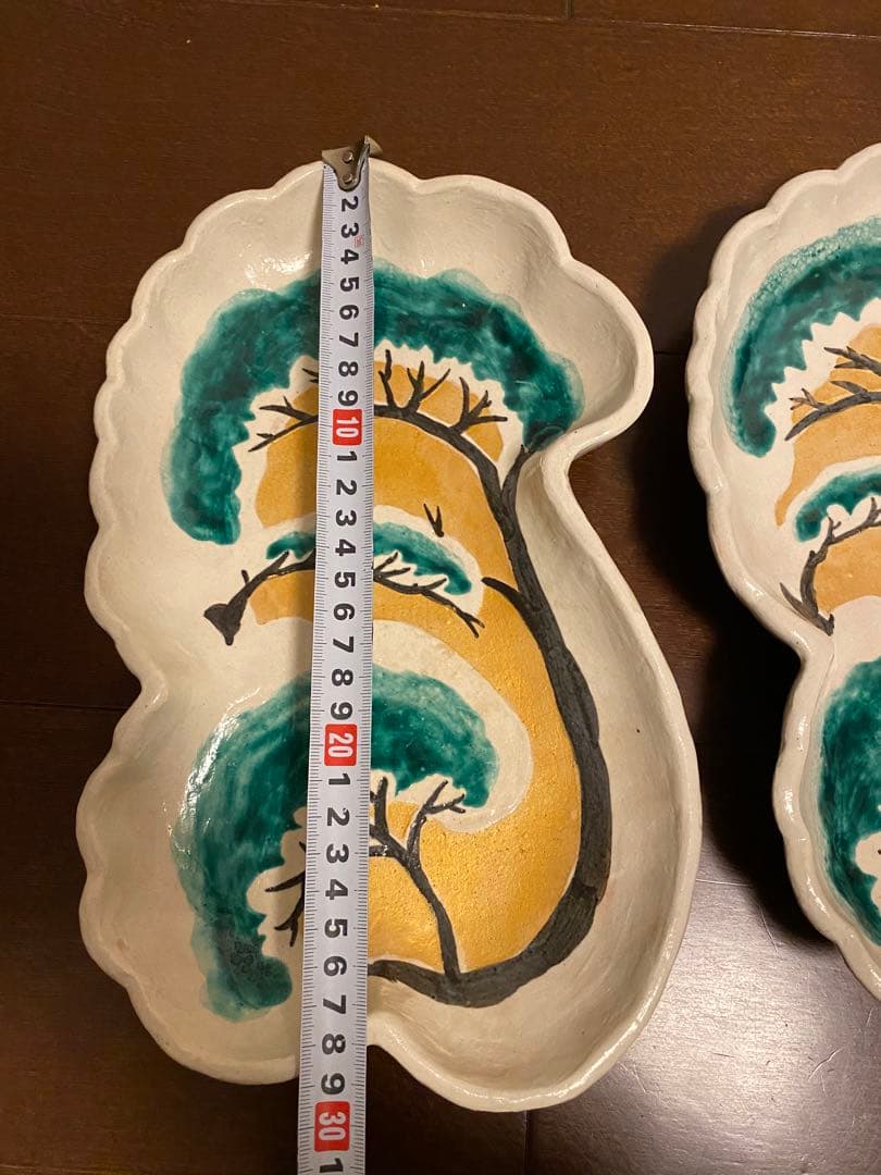 乾山写 雪松向付5客 清水焼