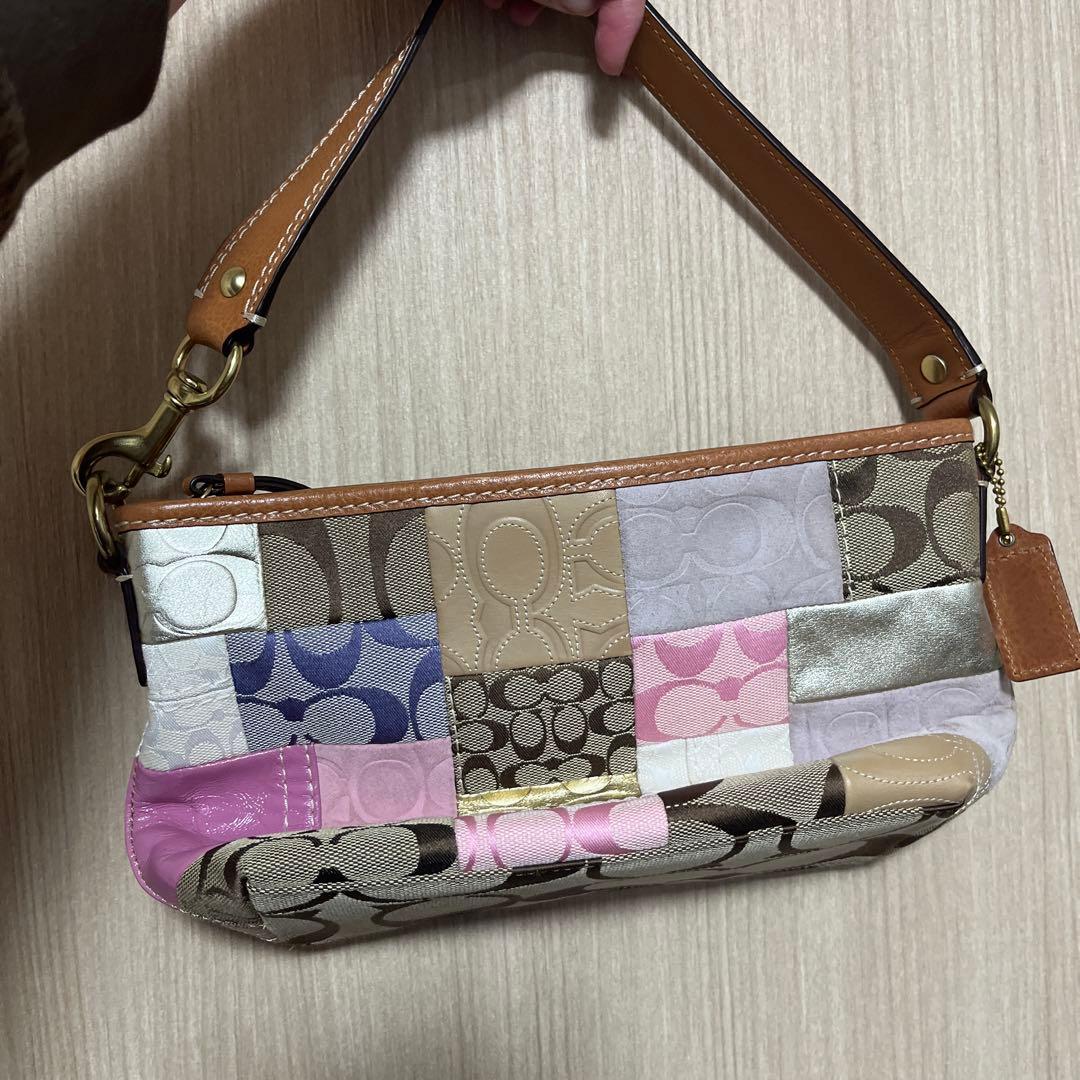 【美品】コーチ　COACH　パッチワーク　ハンドバッグ
