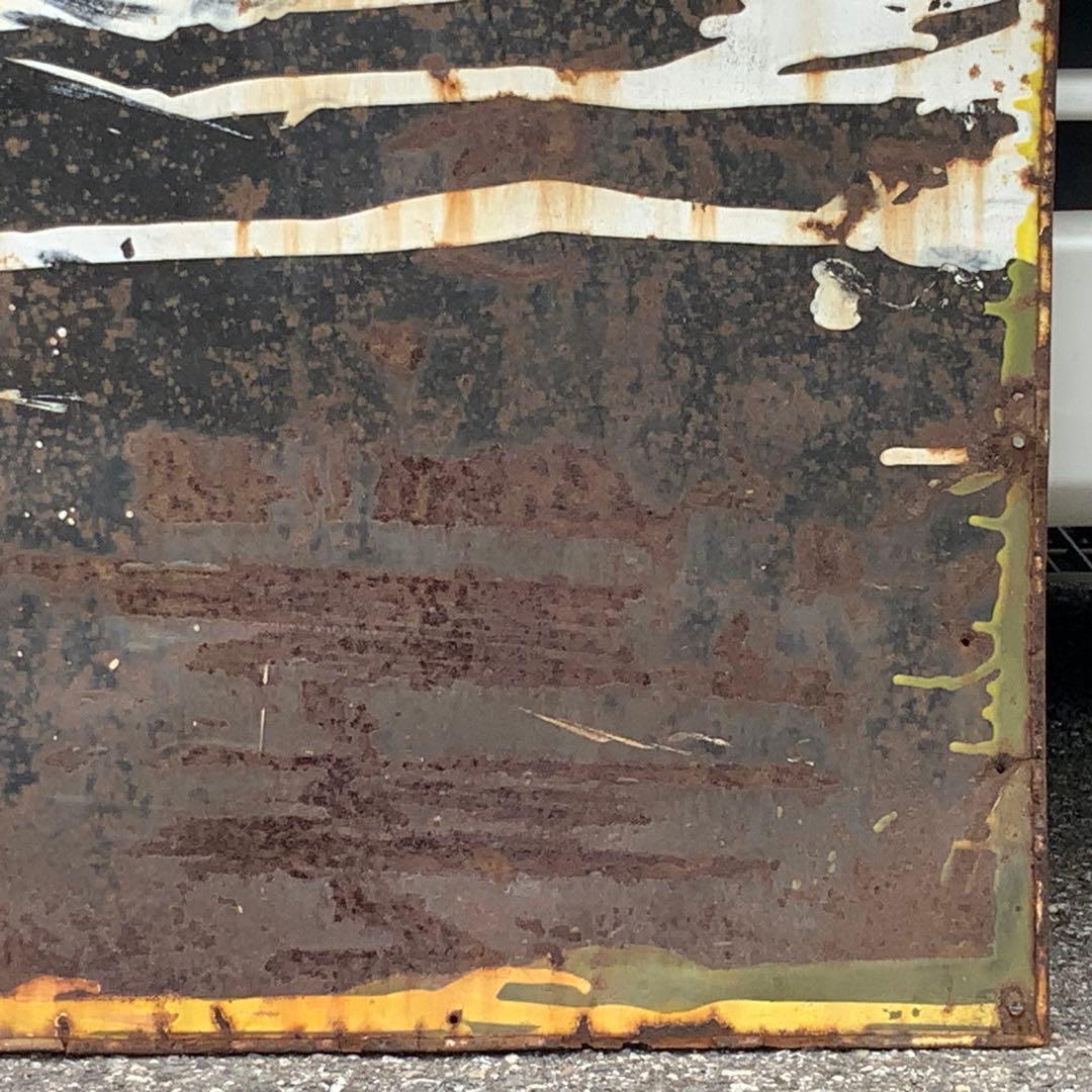 2062大型琺瑯看板【カクイわたカケイわた】ホーロー看板ホウロウ昭和レトロ