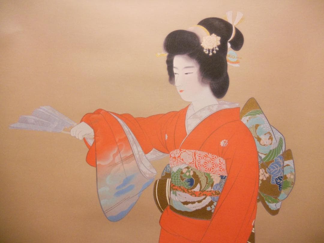 掛け軸 上村松園 『 序の舞 』 美人画 名品 複製 希少 新品