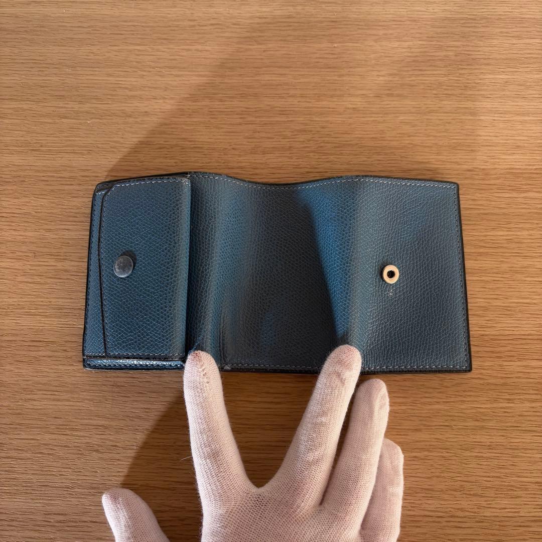 ★最終価格★Valextra ヴァレクストラ コンパクトパース コバルトブルー