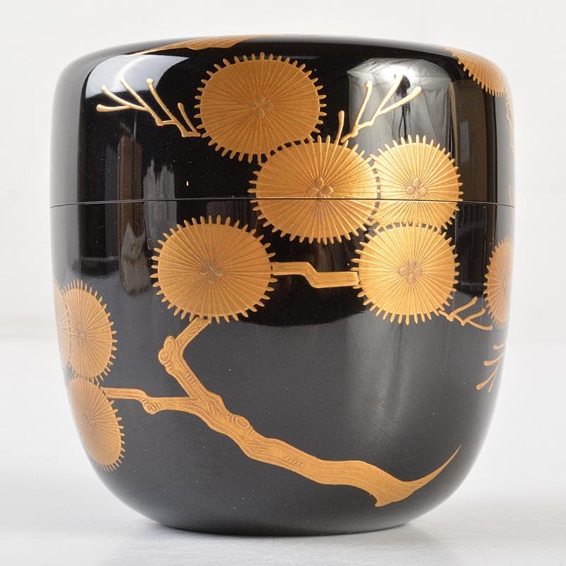 茶道具　平安表正(伊藤表正)作　中棗　共布　堀内宗完(兼中斎)　D　R7240