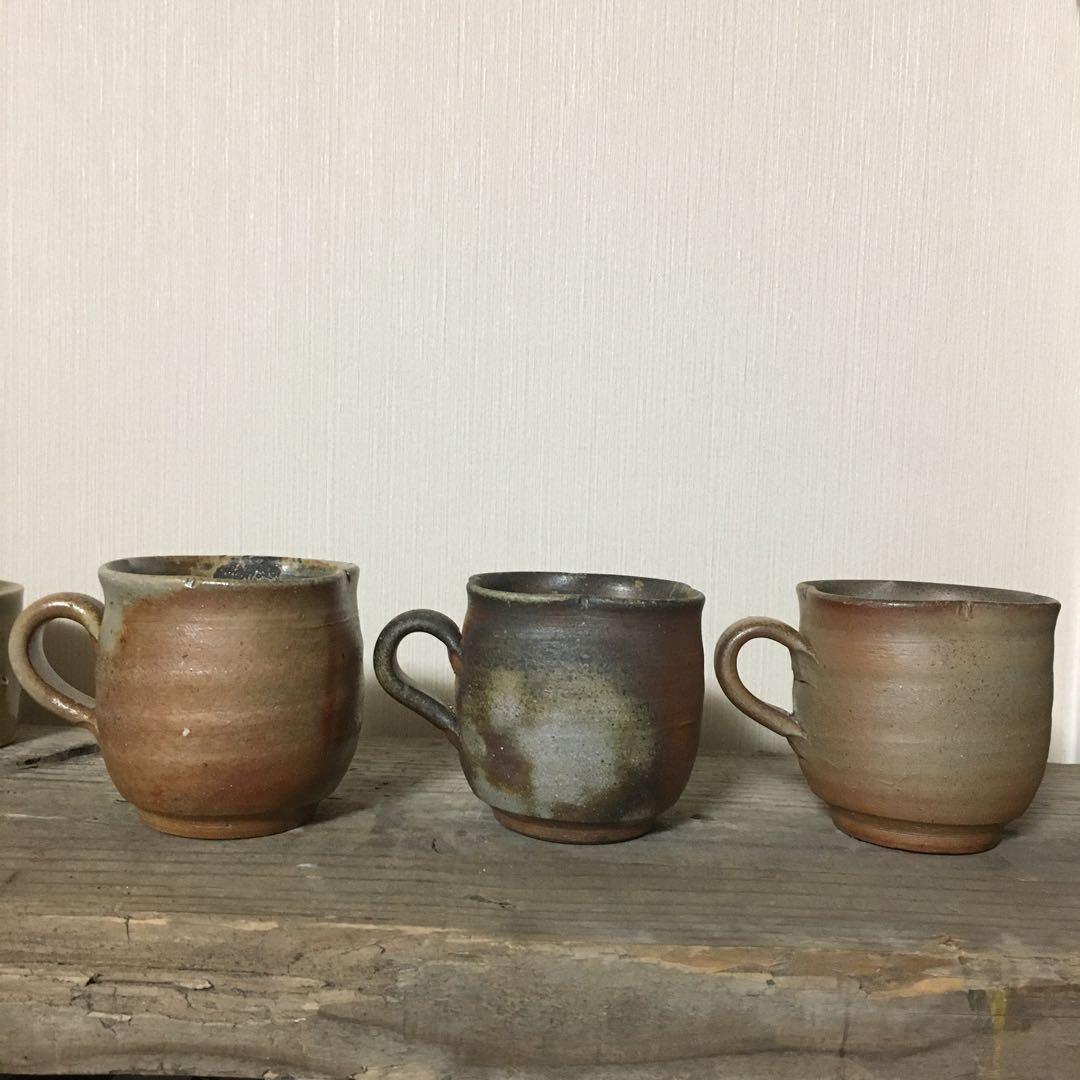 備前焼　マグカップ　大平一誠造