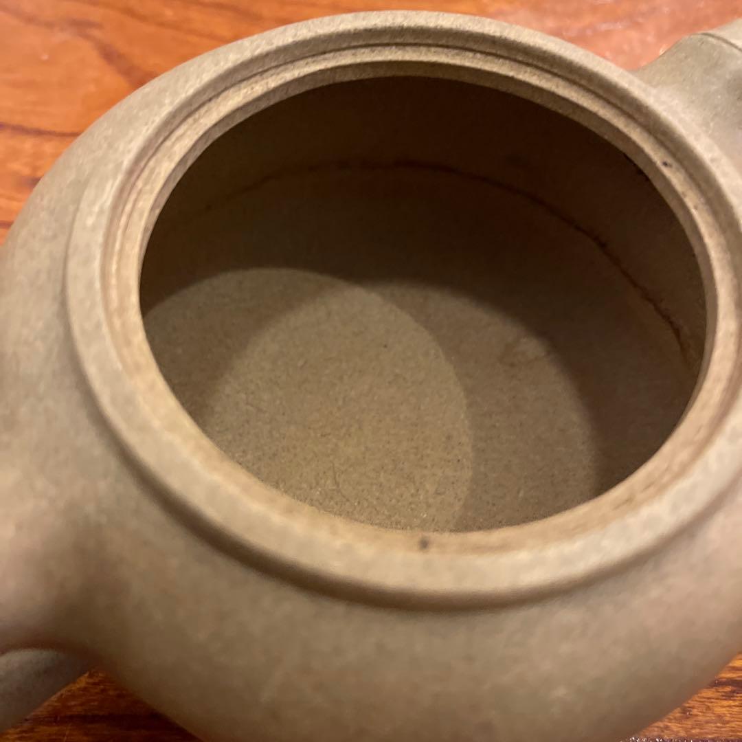 [隆邨] 清末古壺 老段泥 行竹鼓壺 底款廖章 逸然軒主人 中国急須　台湾急須