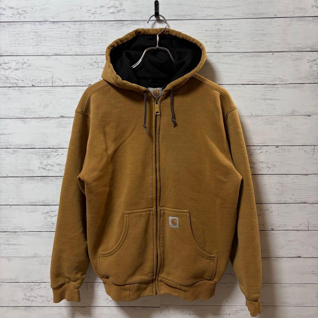 carhartt ジップアップパーカー S ブラウン キャメル