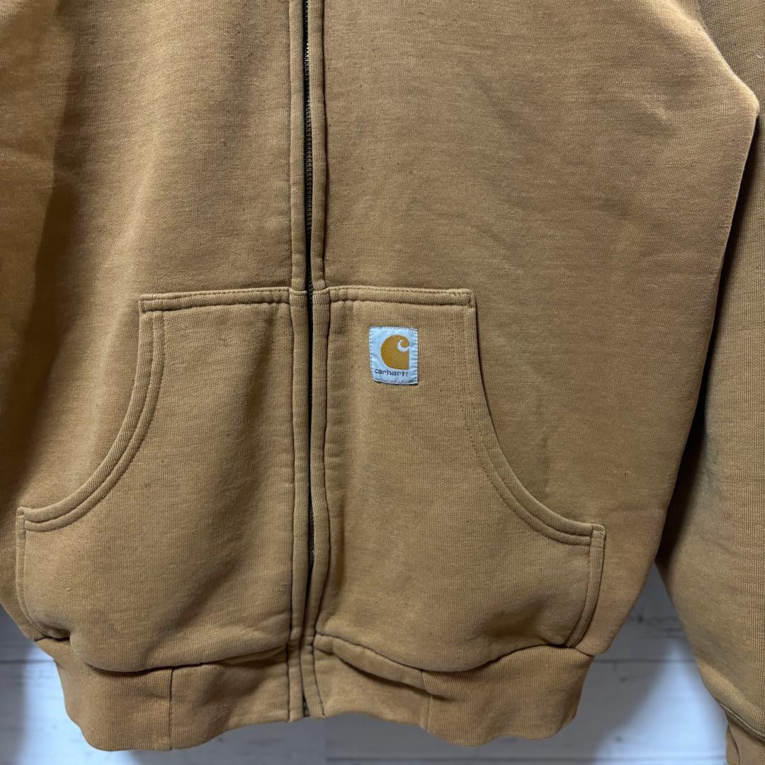 carhartt ジップアップパーカー S ブラウン キャメル