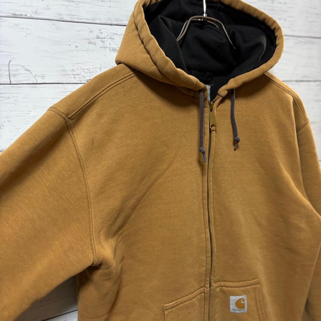 carhartt ジップアップパーカー S ブラウン キャメル