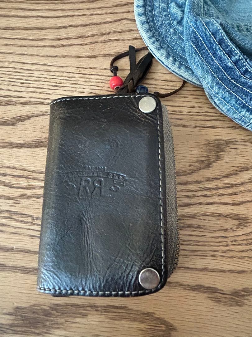 レア ダブルアールエル RRL 90s レザーキーケース コインケース カード
