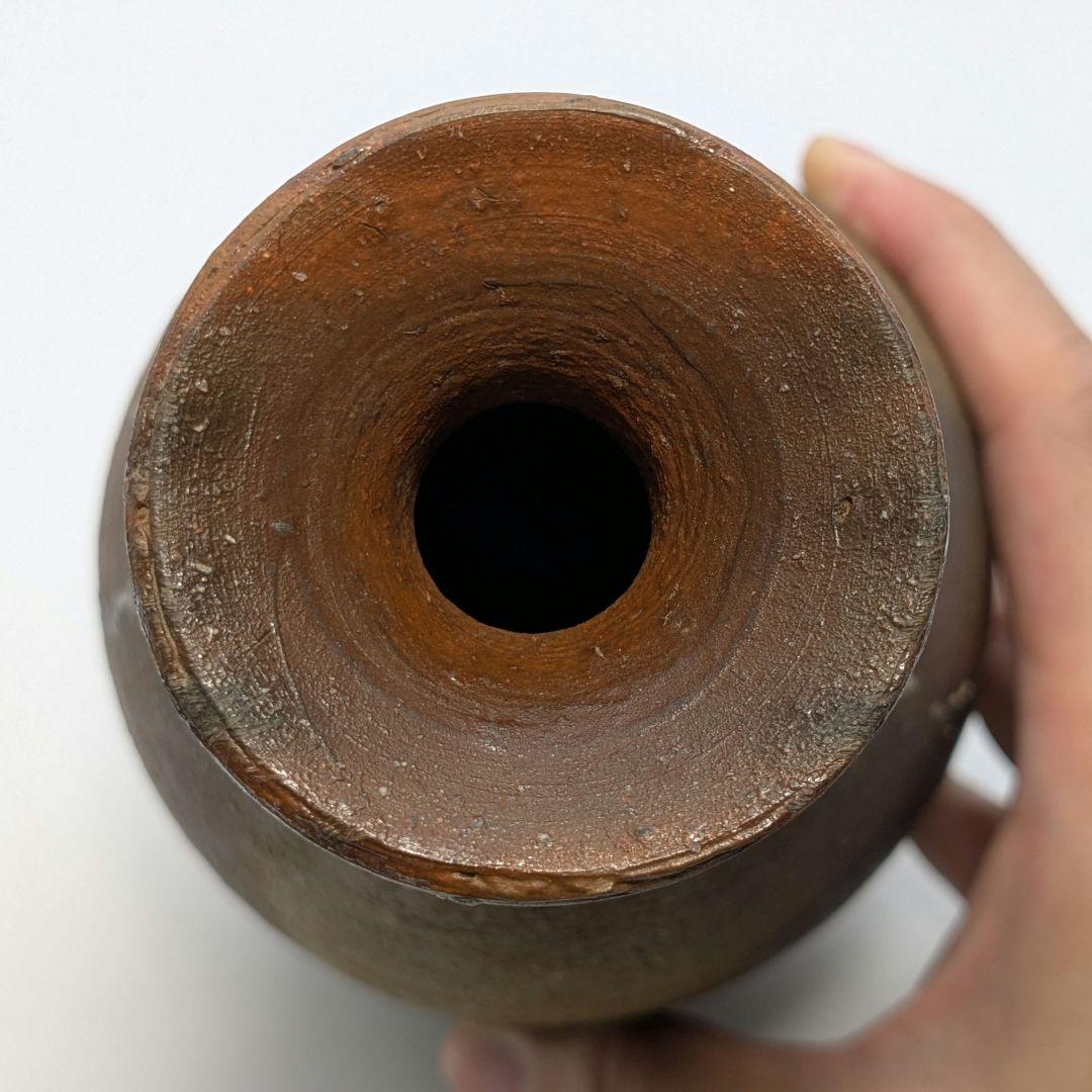 岡山県重要無形文化財 藤原建 備前焼 一輪花入 共箱共布 花瓶